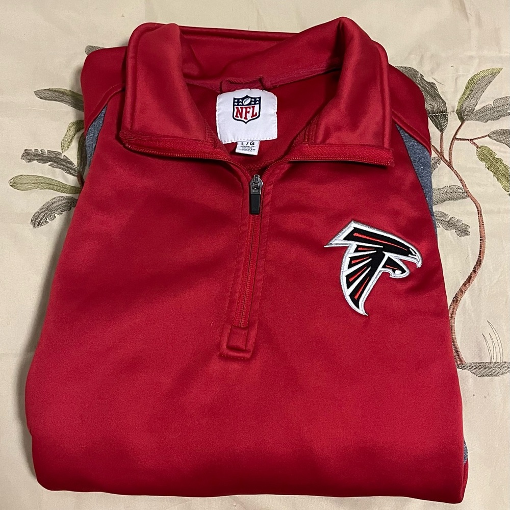 Quality Atlanta Flacons pullover 3/4 Quarter-Zip Pullover Large